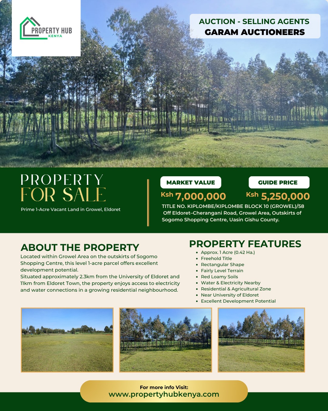 Prime 1-Acre Vacant Land in Growel, Eldoret